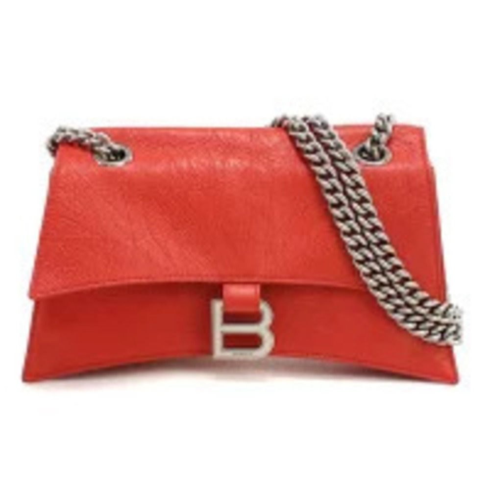 Balenciaga Shoulder Bag Chain Leather Red Crossbody